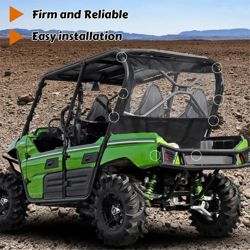UTV Soft Rear Windshield Back Window Windscreen Dust Wind Protection For Kawasaki Teryx4 800 2014‑2022 UTV Accessories