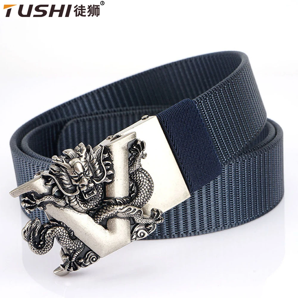 

TUSHI Mens Automatic Nylon Belt Male Army Tactical Belt for Man Military Canvas Belts High Quality Jeans Fashion Luxury Strap