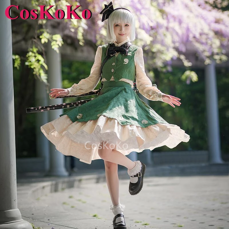 CosKoKo Konpaku Youmu Cosplay Game Touhou Project Costume Sweet Nifty Lovely Uniform Skirt Halloween Carnival Role Play Clothing