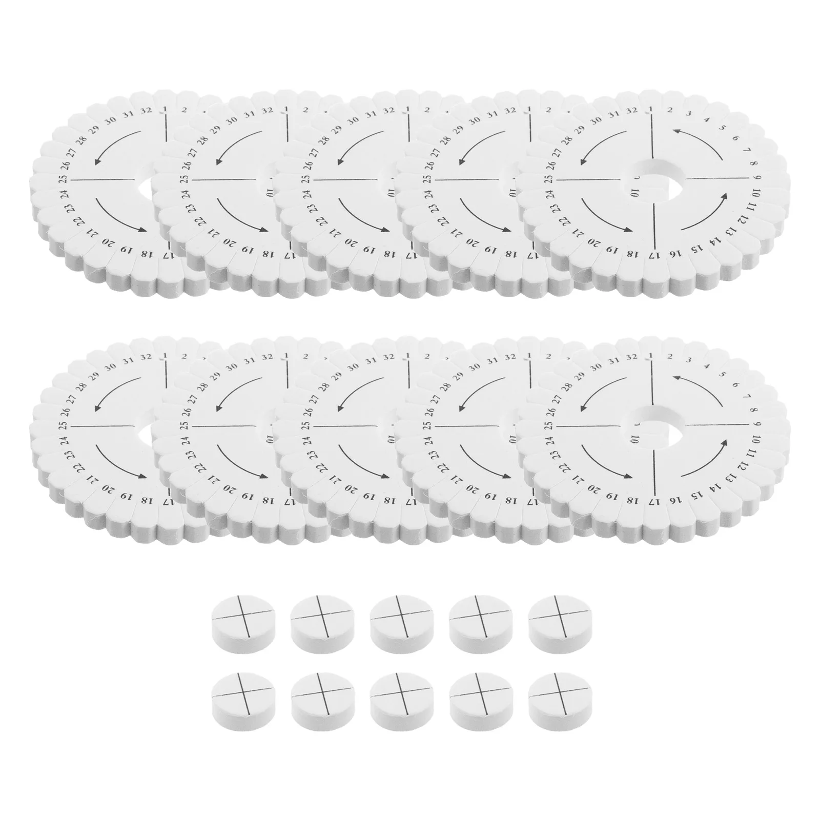 

10 pcs Disk Board for Making Woven Bracelets Small Eva Foam Round Loom Weaving Tool Beading Supplies String Braiding Disc