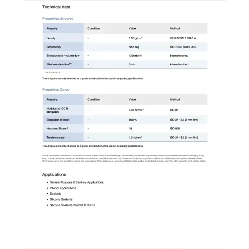 Selante de silicone Wacker AF 300ml Selante para aplicações sanitárias