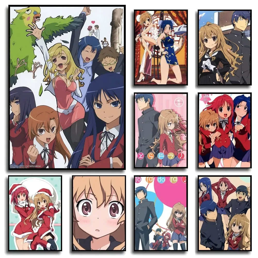 Anime T-Toradoras Poster No Framed Poster Kraft Club Bar Paper Vintage Poster Wall Art Painting Bedroom Study Stickers