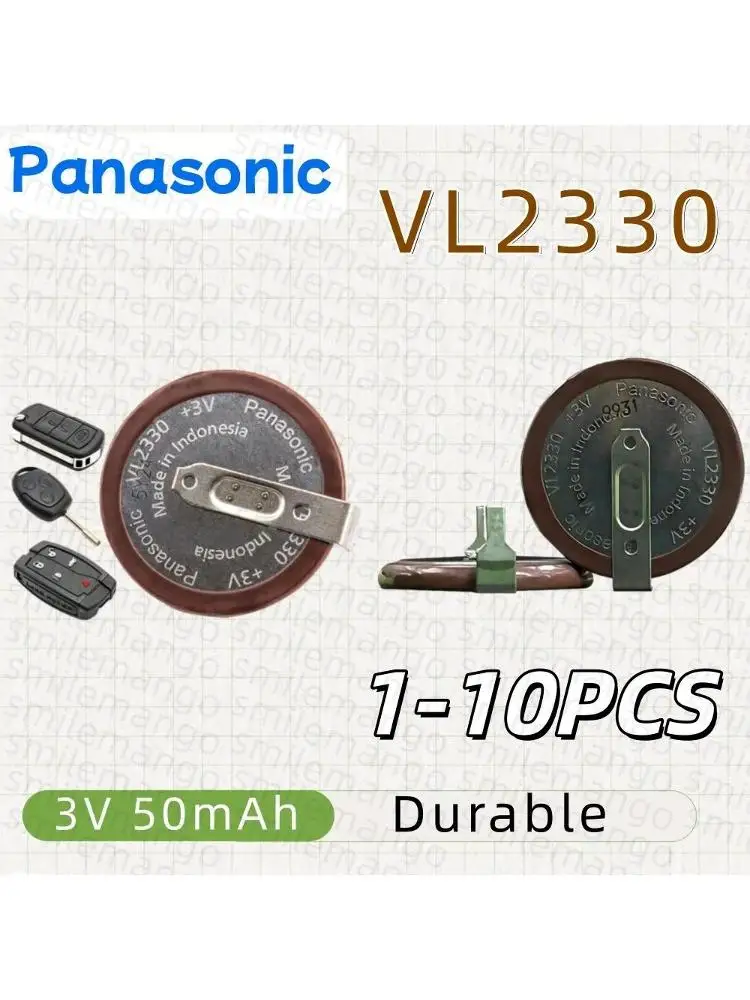1-10 szt. Panasonic 3V VL2330 ML2330 50mAh Akumulator Litowy z Nóżkami 180 Stopni do Zegarka, Kluczyka BMW, Zabawek Elektrycznych — zdjęcie produktu 7