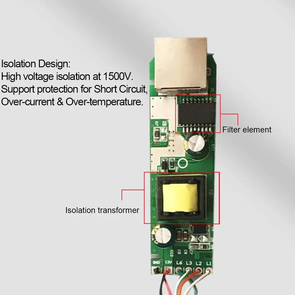 POE Splitter 10/100Mbps IEEE802.3af DC 44-57V ถึง DC 5V 2.4A Micro USB Power Supply สําหรับกล้อง IP ไร้สาย AP หรืออุปกรณ์ POE