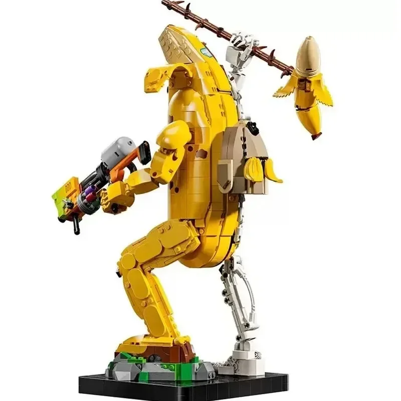 

1414Pcs Chinese building block fortress night skeleton banana man 77072 robot children's assembly toy boy's gift