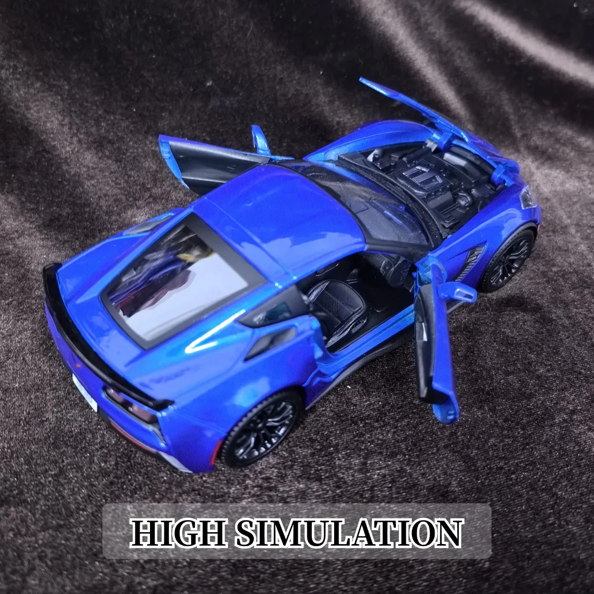 Modèle de voiture Corvette Z06 2015, échelle 1:24, réplique Miniature de véhicule de luxe, jouet cadeau de noël pour enfant, 2015