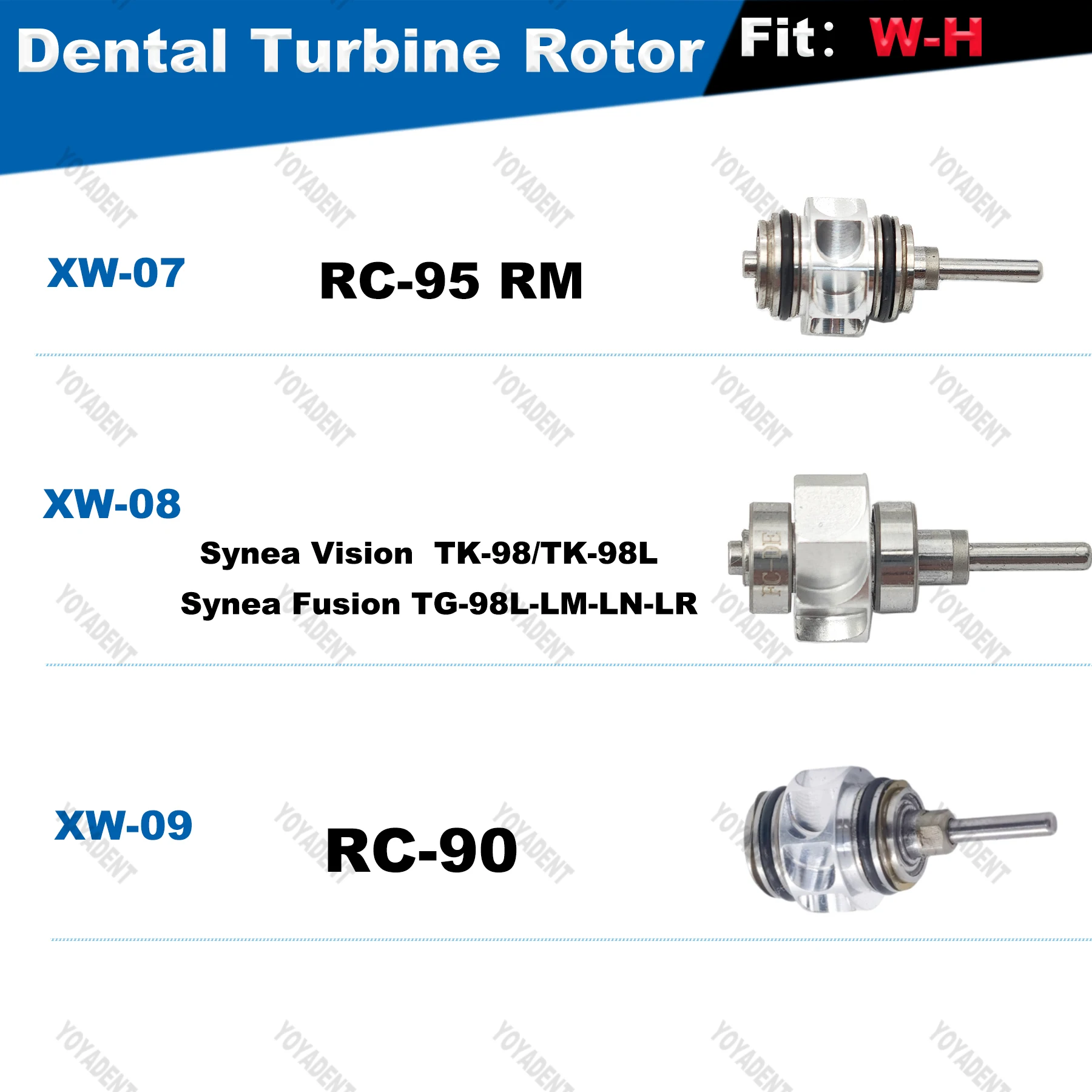 Dental Turbine Cartridge Fit WH Synea Vision TK-98/TK-98L Synea Fusion TG-98L/TG-98LM/TG-98LN/TG-98LR High Speed Handpiece