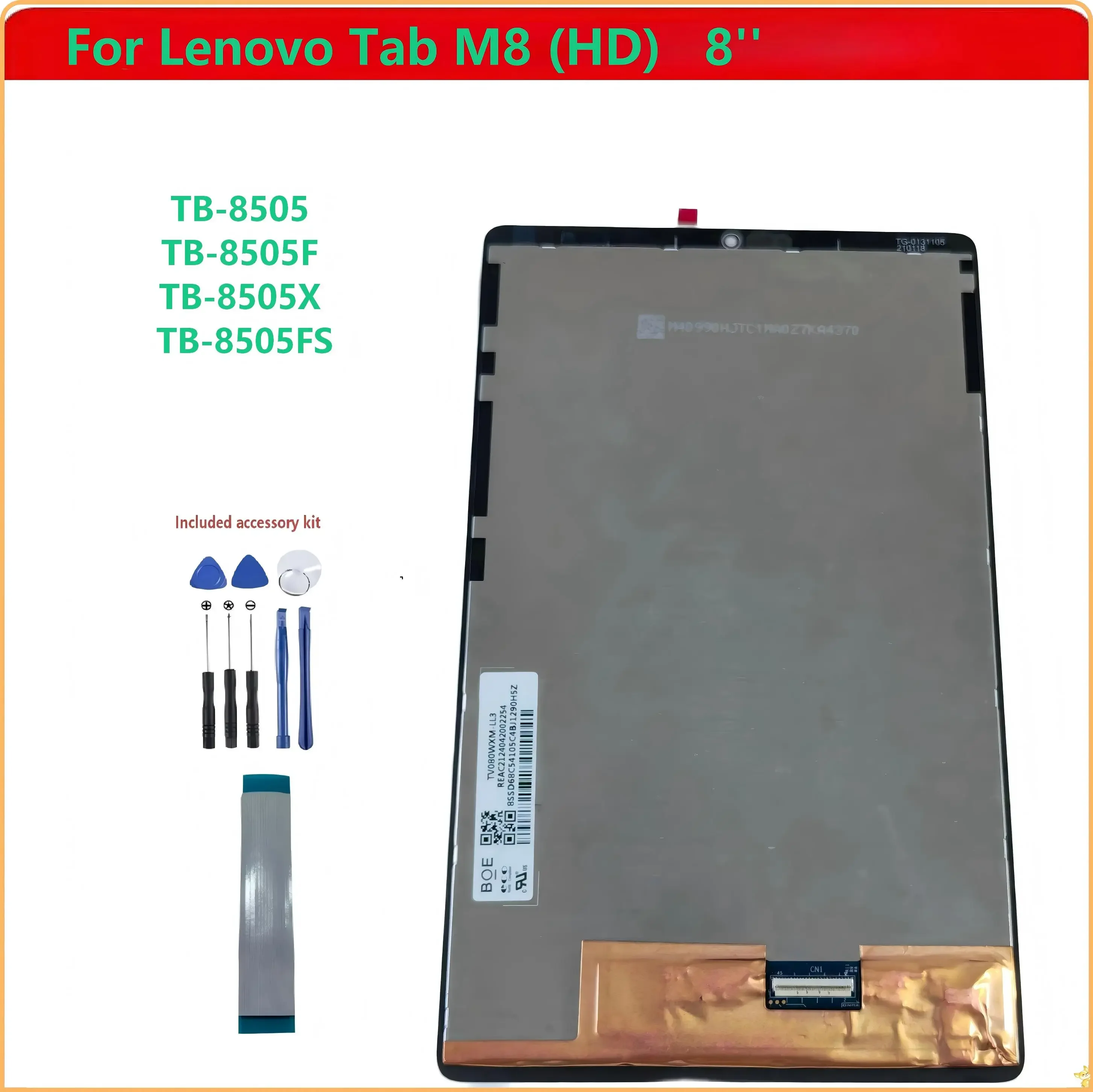 

Новый 8-дюймовый ЖК-дисплей для Lenovo Tab M8 (HD) TB-8505 TB-8505F TB-8505X TB-8505FS, сенсорный экран в сборе
