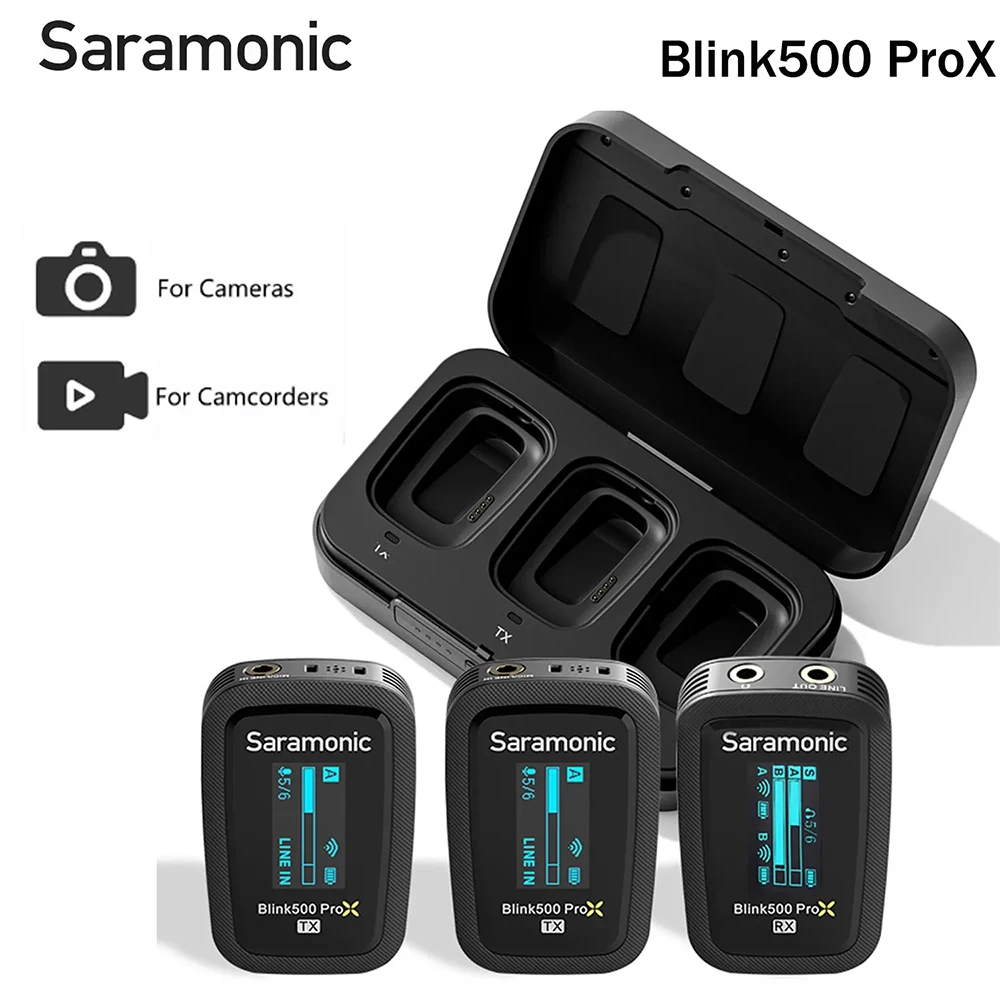 Saramonic Blink500 ProX Wireless Lavalier Lapel Microphone for iPhone Android Smartphone DSLR Camera Youtube Recording Streaming