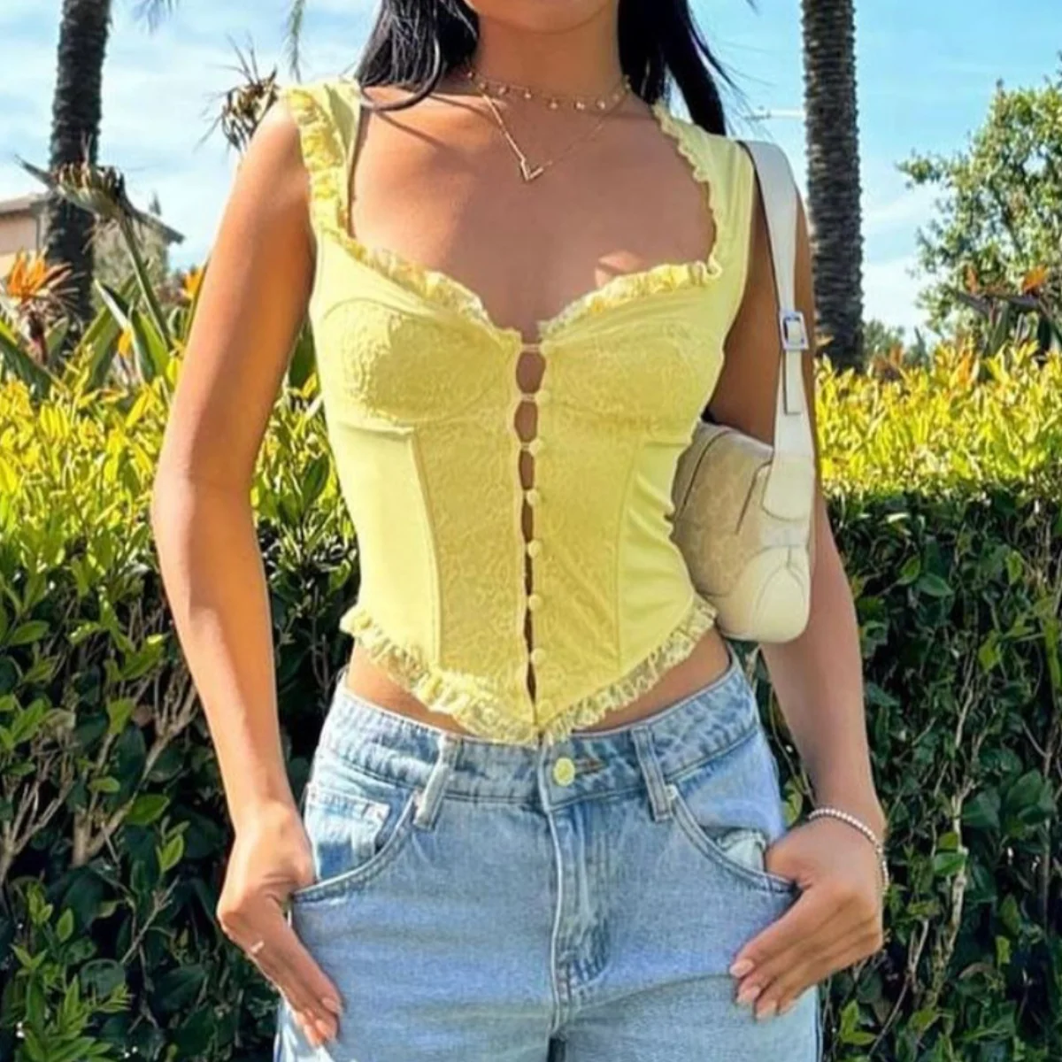 Рисунок 5 - Y2K кружевные топы без рукавов для женщин