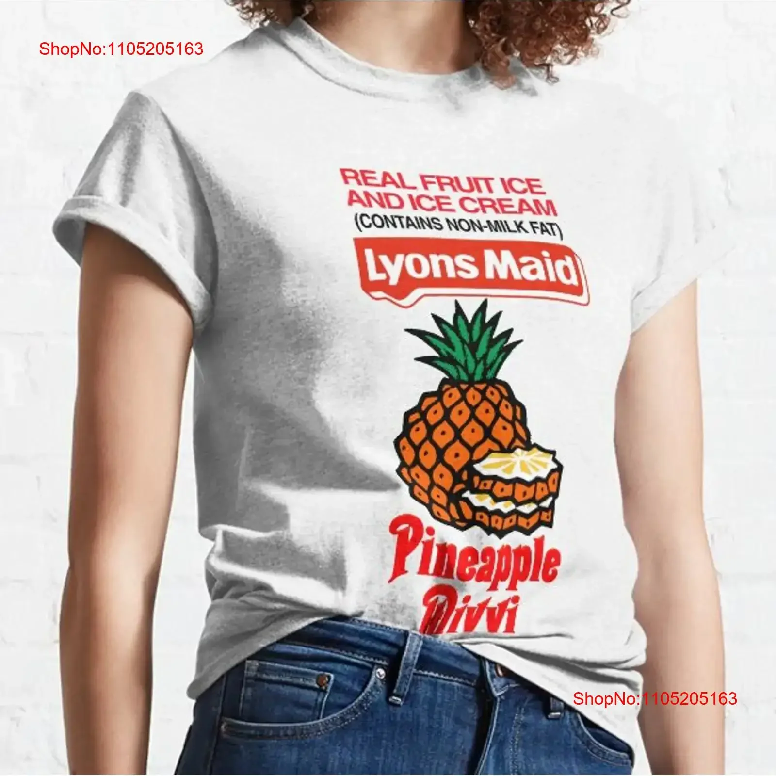 PINEAPPLE ICE LOLLY WRAPPER Classic T Shirt vintage Washed Versatile Stretched homme Slightly Comfortable graphic fashion