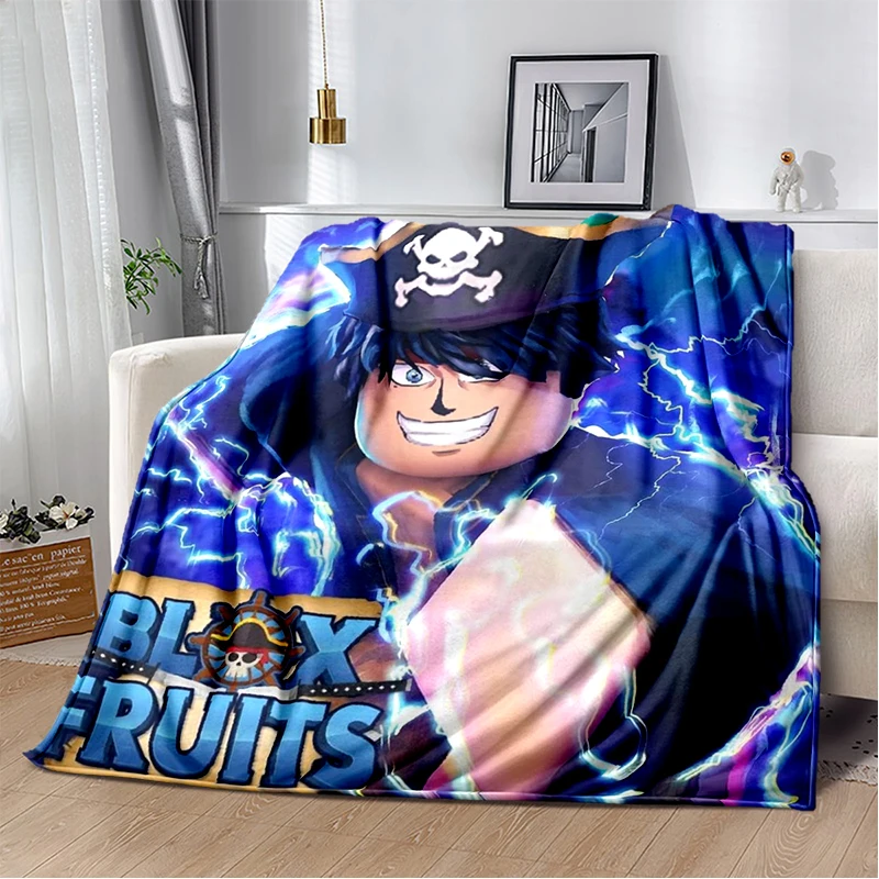 29 Style New B-Blox Fruit Cartoon Flannel Blanket,Soft Throw Blanket for Home Bedroom Bed Sofa Travel Cover Kid Gift