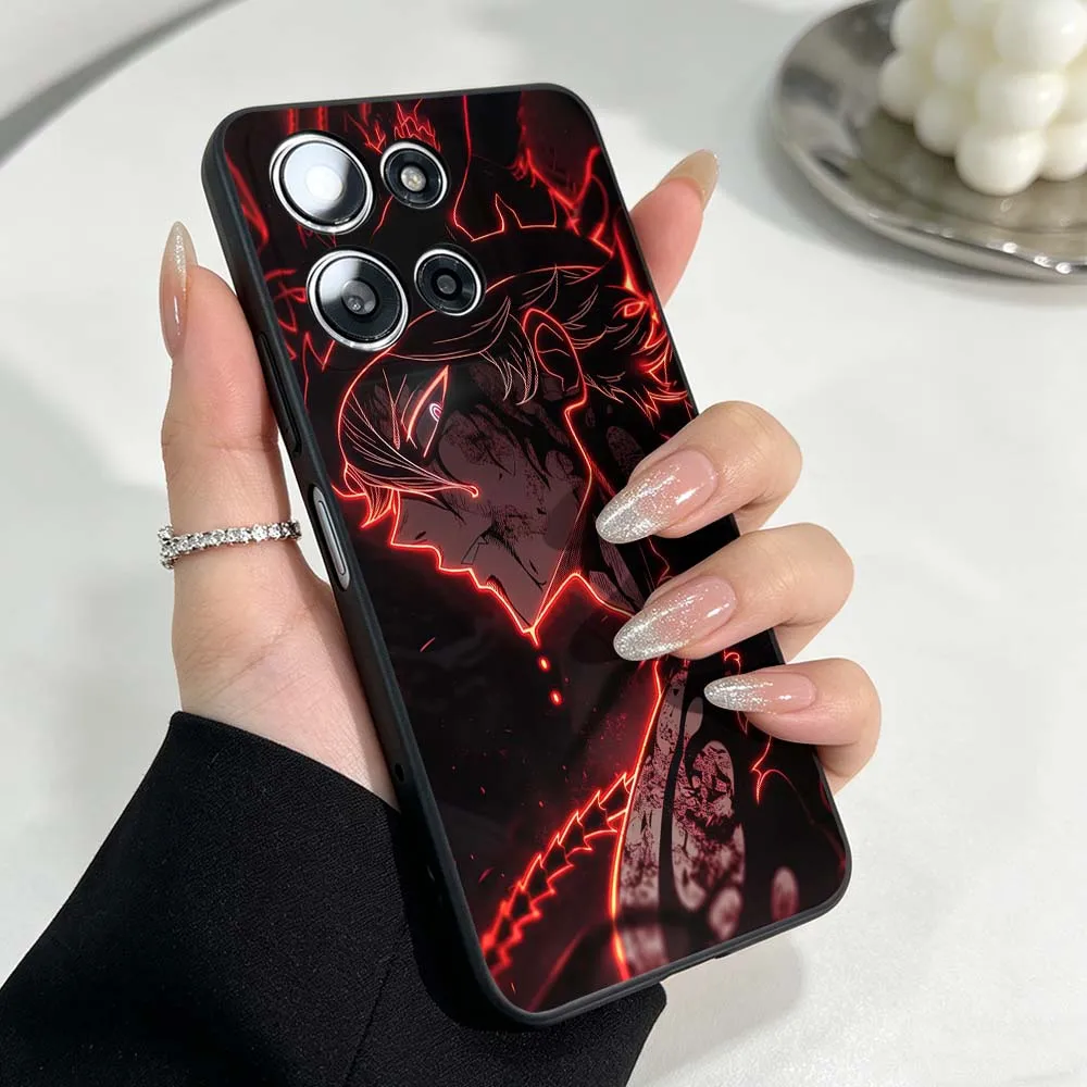 Anime B-Black Clover A-Asta Phone Case For Motorola Moto G86 G75 G72 G56 G42 G41 G35 G31 G15 Edge 70 60 50 Black Soft Cover view 4