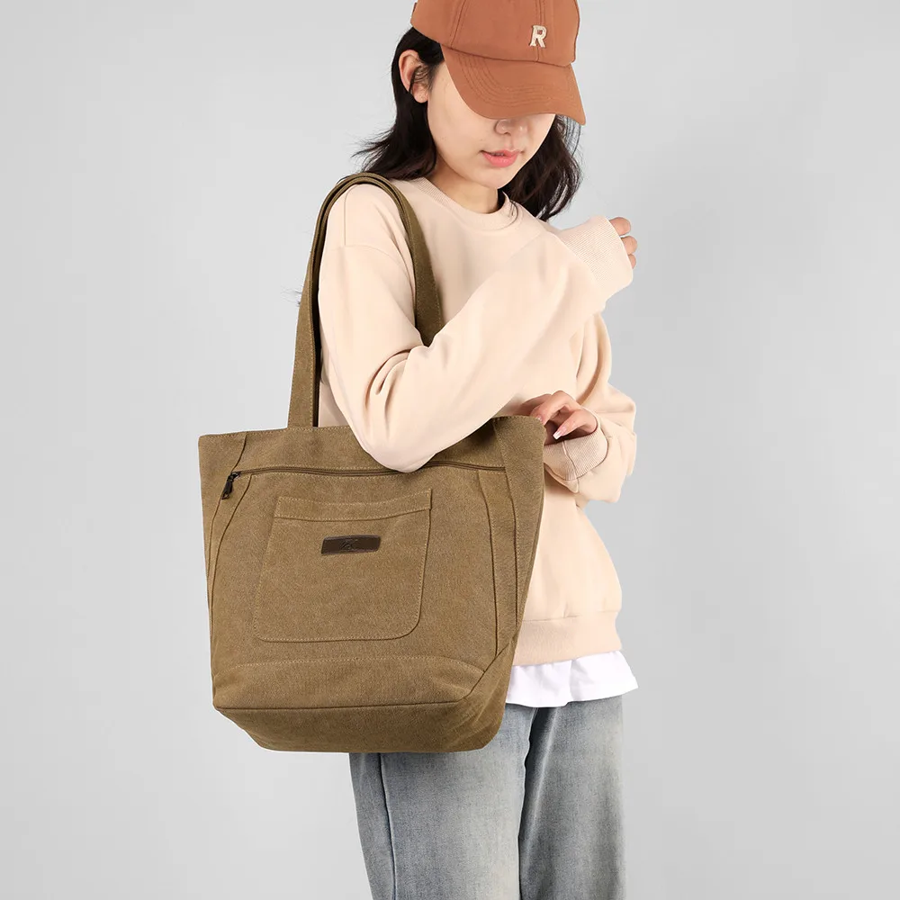 Casual Canvas Bag Large Capacity Women's Handbags Shoulder Bags Design Light Tote Bags Femlae Shopper Crossbody Bags Bolso Mujer