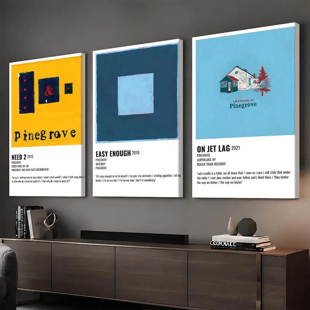 P-Pinegrove Rapper Album Painting Calligraphy HD Modern Style Inner Frame Canvas Poster Bedroom Room Hallway Wall Art Decor