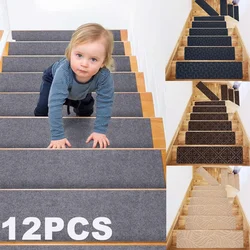 Stair Tread Carpet Mats Self Adhesive Non-Slip Water Absorption Stair Mat Step Rugs Safety Mute Floor Mats Pad