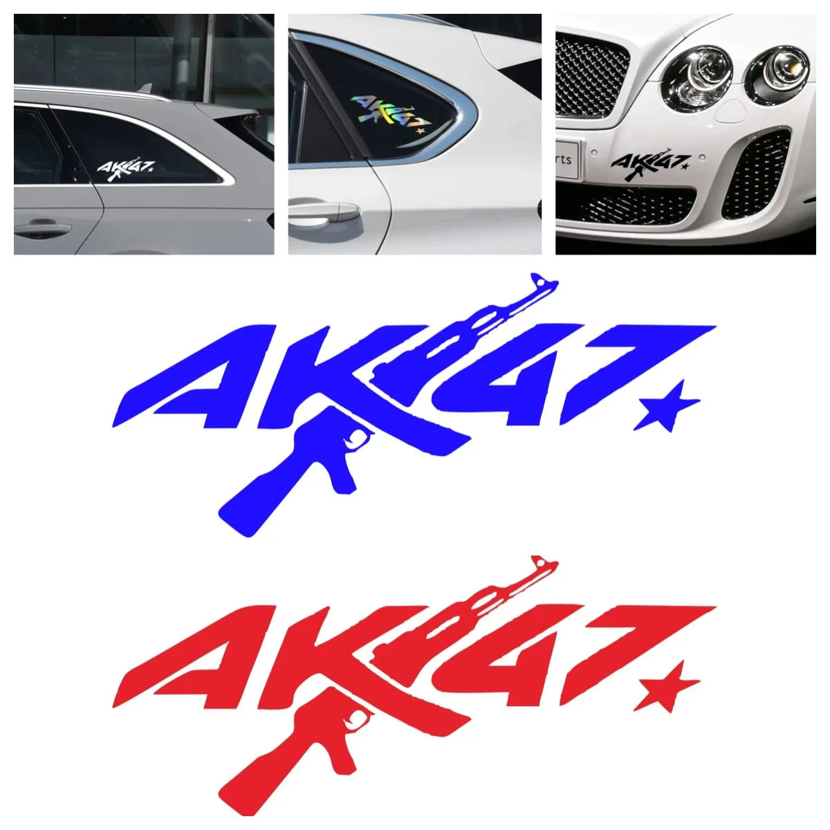 

Personalised Creative AK-47 Gun Car Sticker Auto Body Bumper Window Motorcycle Laptop Wall Vinyl Film Decal Car Accessories