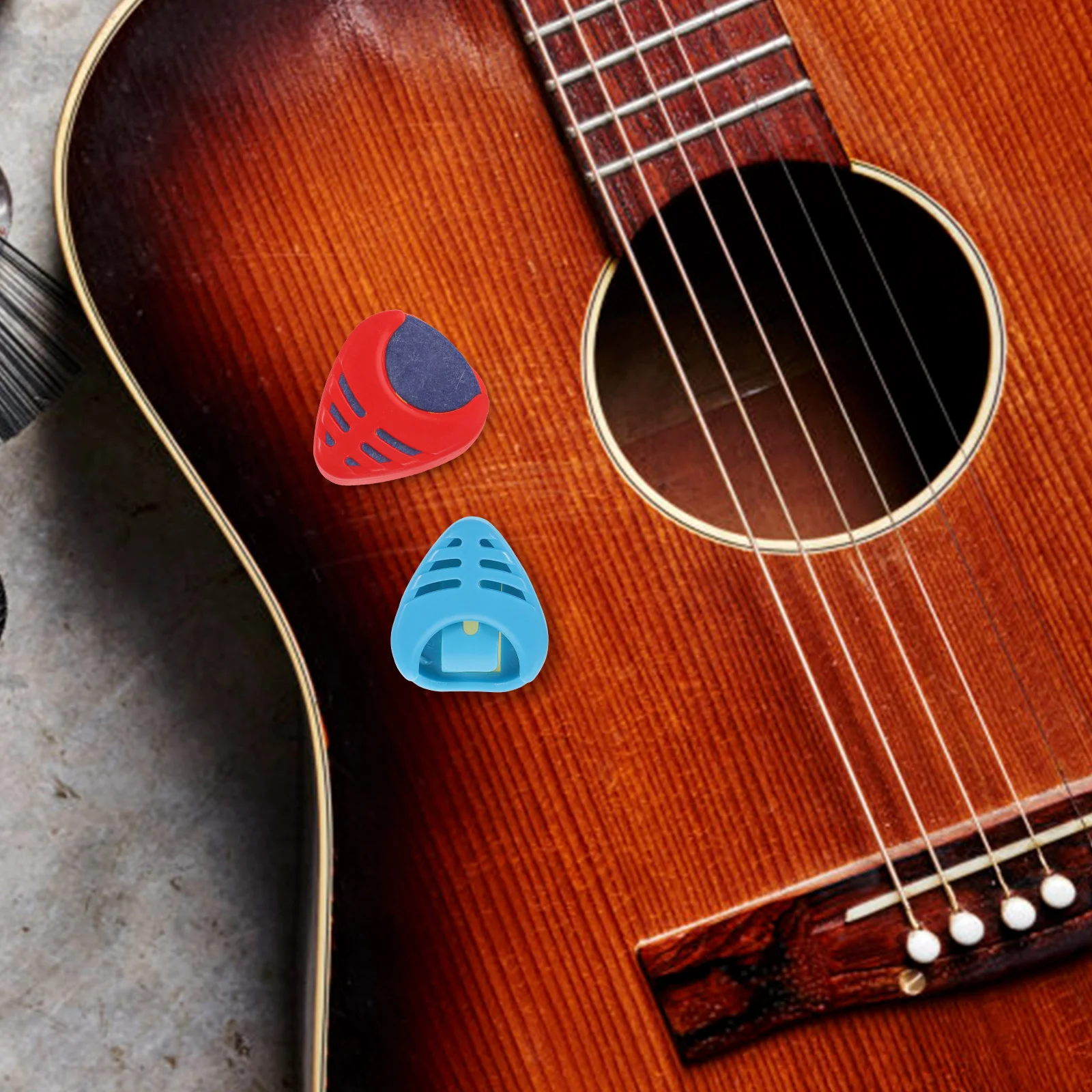 

6pcs Plastic Pick Storage Shaped Durable Light Weight Portable For Guitar Accessories Mini Standard Picks Easy