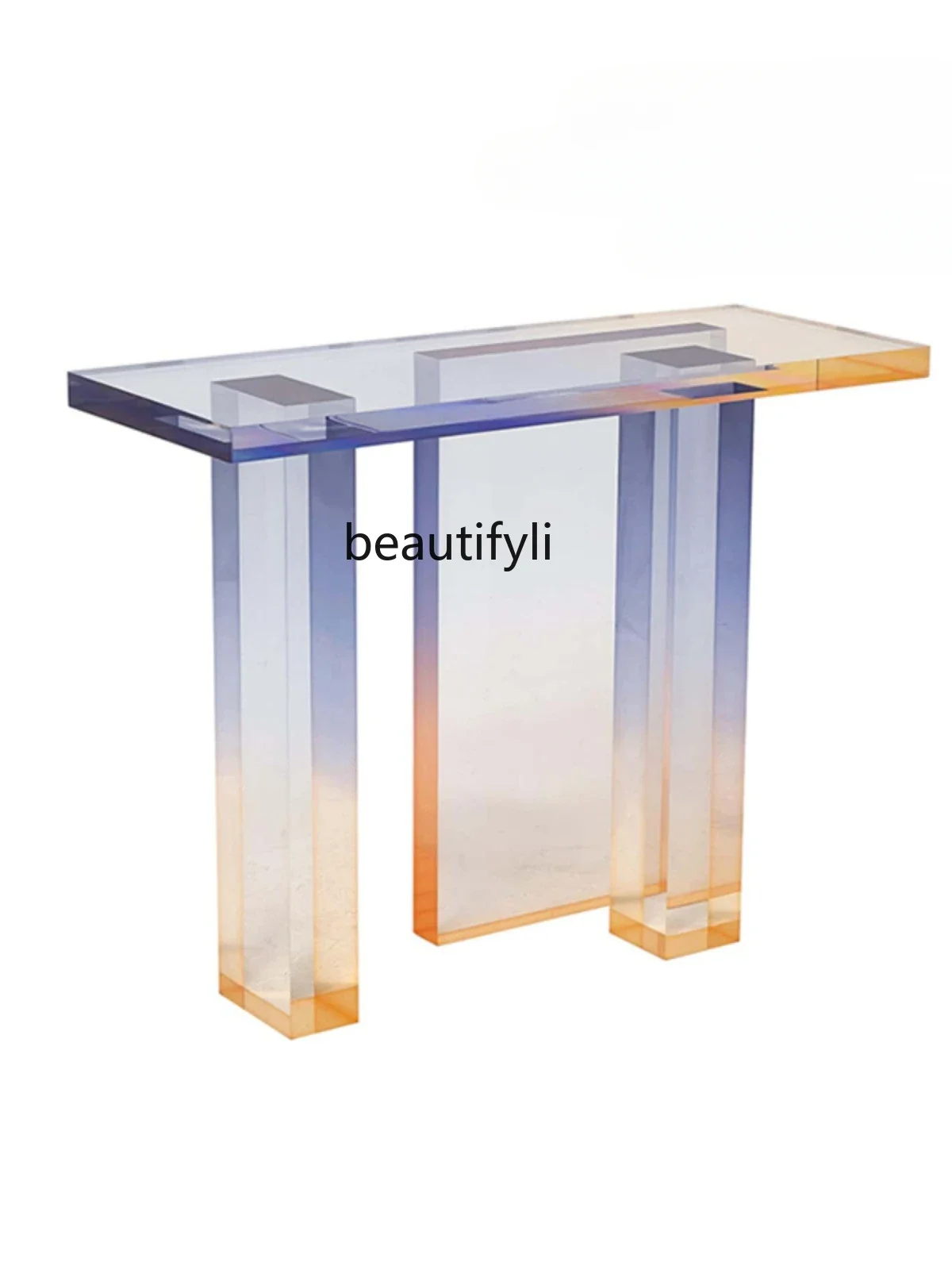 

Nordic Modern Art Creative Transparent Gradient Blue Acrylic Desk Console Computer Desk