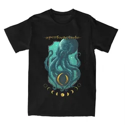 Men's T-Shirts A Perfect Circle Moon Oracle Cotton Tees Short Sleeve Rock Band Octopus T Shirts Round Collar Clothing Graphic