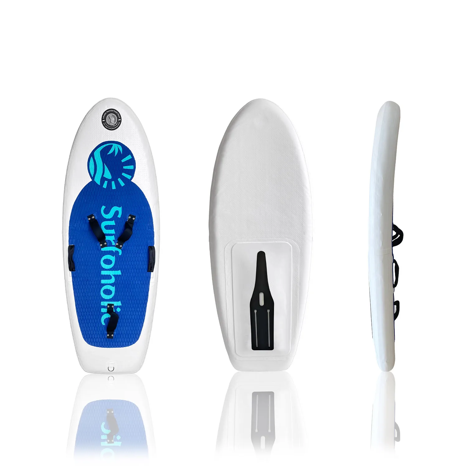 

110L/140L Inflatable Surfboard With Carbon Fiber Base Hydrofoil & EVA Non-Slip Mat Water Sports Accessory With Pump Bag