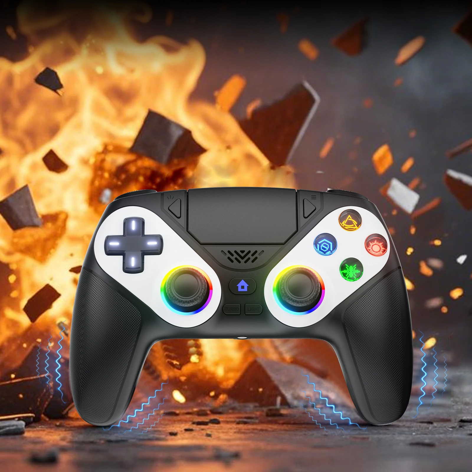 bonacell-wireless-gamepad-for-playstation-5-controller-ps5-pc-console-controller-with-turbo-dual-sense-vibrate-programming