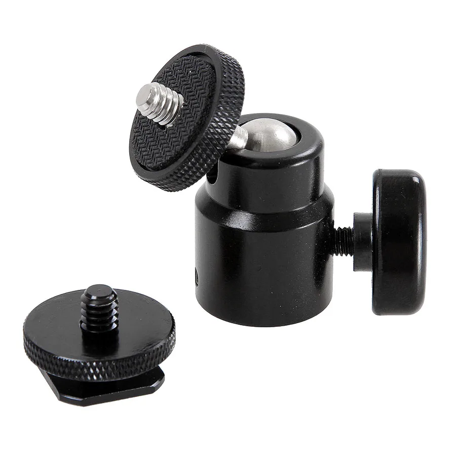 10 Pieces Mini Tripod Ballhead Ball Head with 1/4 Screw Mount Camera Flash Hot Shoe Adapter Mount Photo Studio Accessories