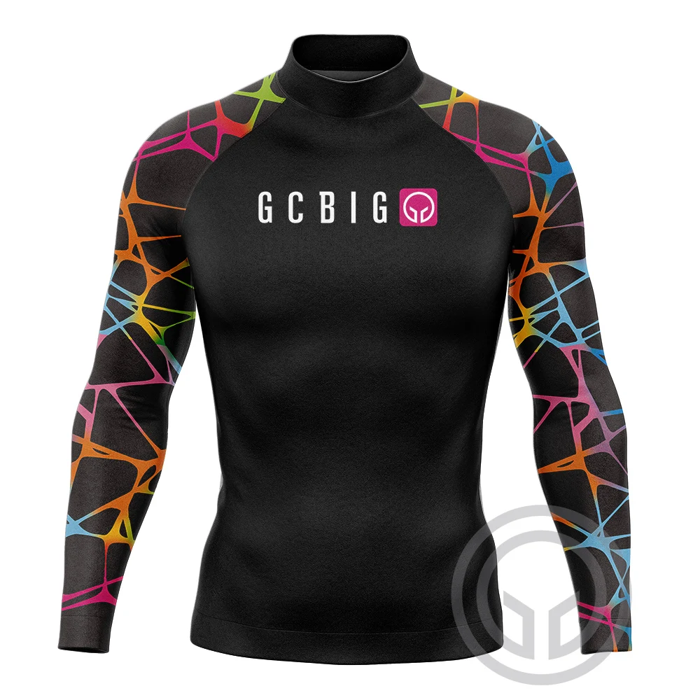 2023 Summer Mens Long Sleeve Surf Wear Clothing UV SunSwimming Tight T-Shirt Gym Sets Rash Guards Skins Surfing Suit Diving