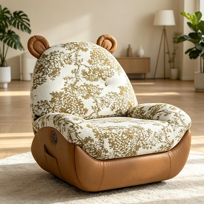 Cartoon lazy multi-functional sofa chair household living room reclining and sleeping leisure bear single sofa rocking chair