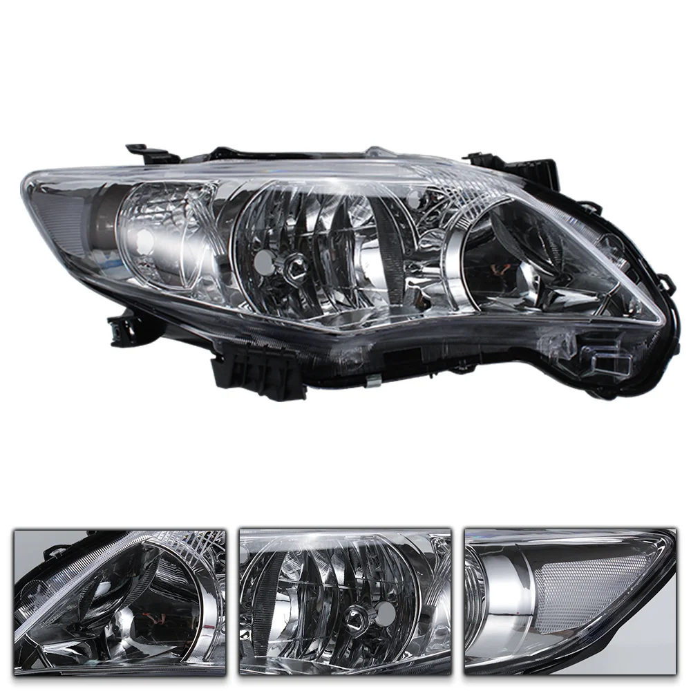 Front Headlight Assembly For Toyota Corolla Altis 2010-2013 Middle East Version Halogen Head Lamp Left Right