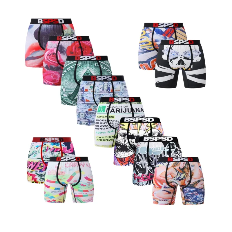 

Sexy Men Underwear Boxers Fashion Breathable Man Swimming Underpants Plus Size S-XXL Mens Panties Men's Boxers Briefs Trunks