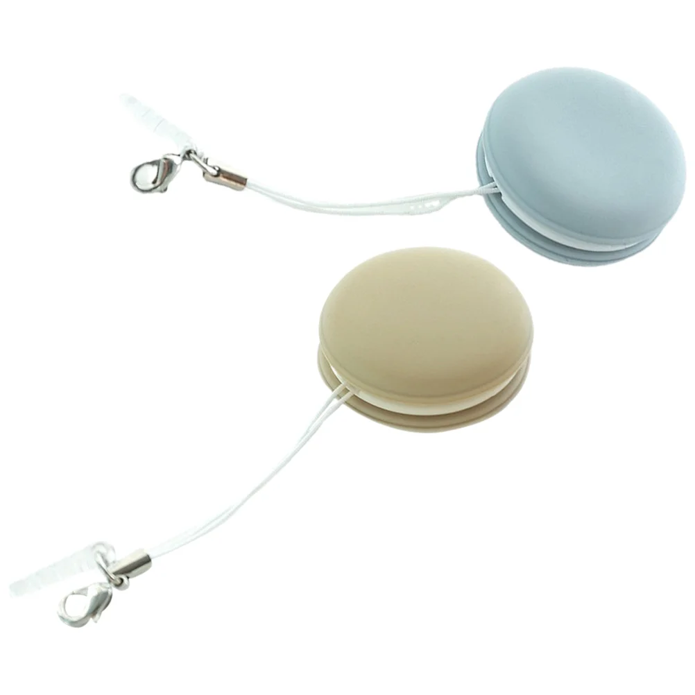 

2 Pcs Screen Cleaner Macaron Shape Phone Wipes Eyeglasses Lens Cleaning Cloth Khaki Microfiber Tool 3 5mm Clasp