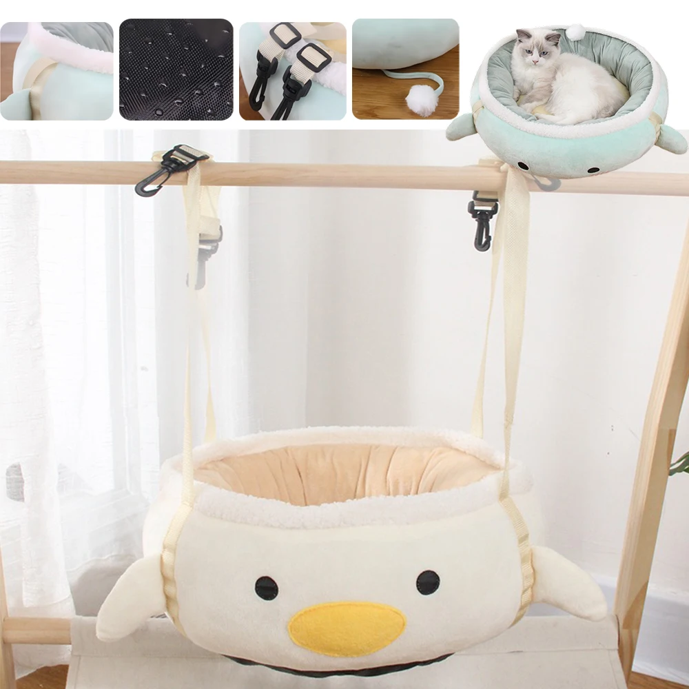 

Hanging Plush Pets Nest Winter Cats Hammock Nest Dogs Nest Warm Washable Round Pet Bed Seasonal Universal Домик Для Кошек 고양이방석