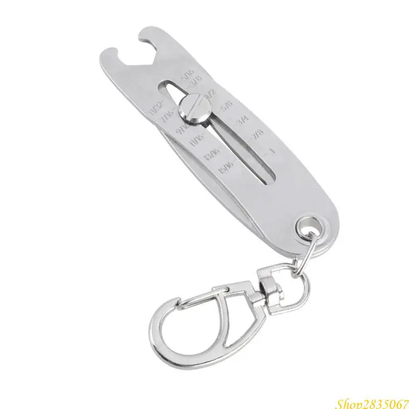 Portable Precise Thread Size Checker Keychain Quick Hand Measuring Tool 831F