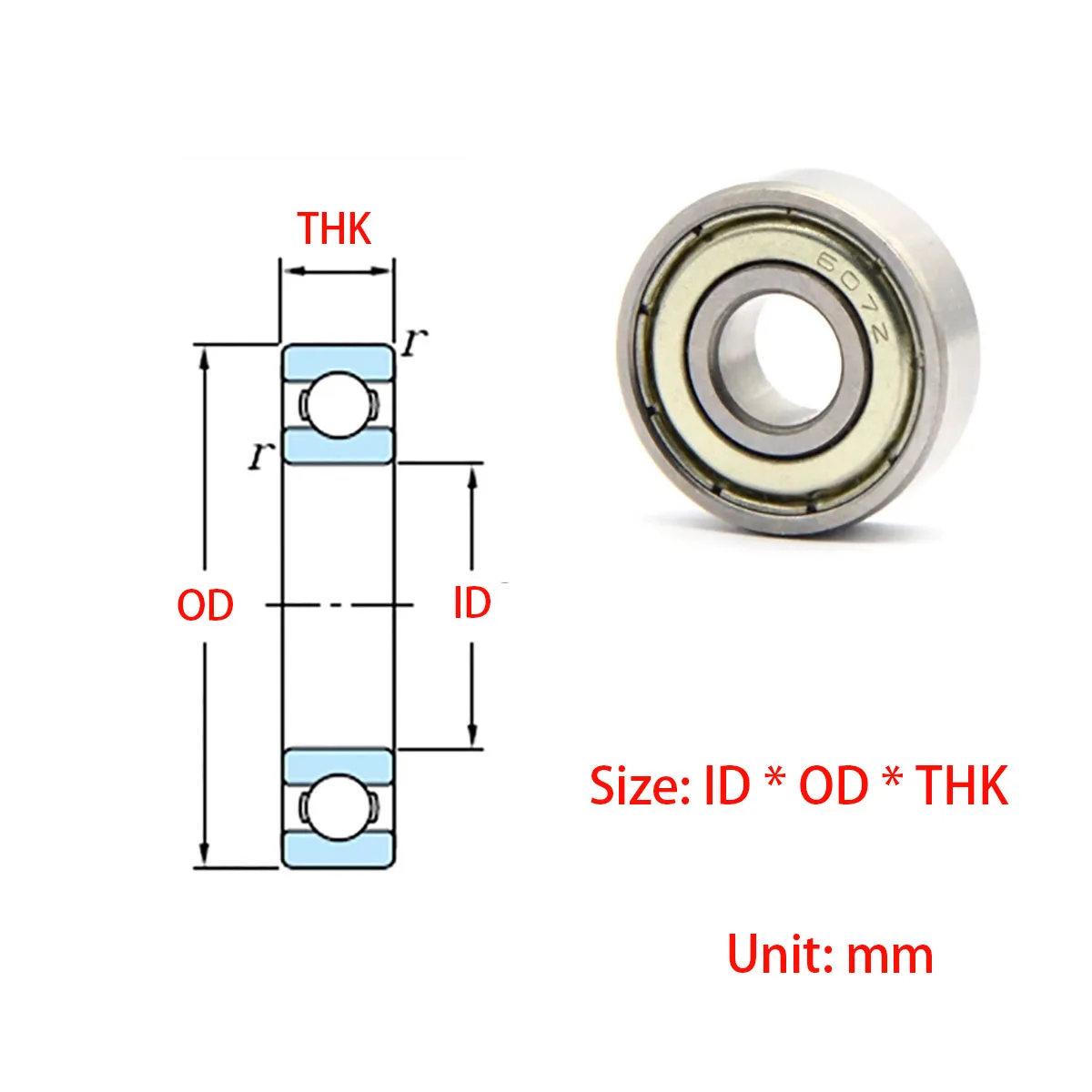 ZZ 2RS Bearing Micro Deep Groove Ball Bearing 604 605 606 623 624 626 686 687 688 692 697 696