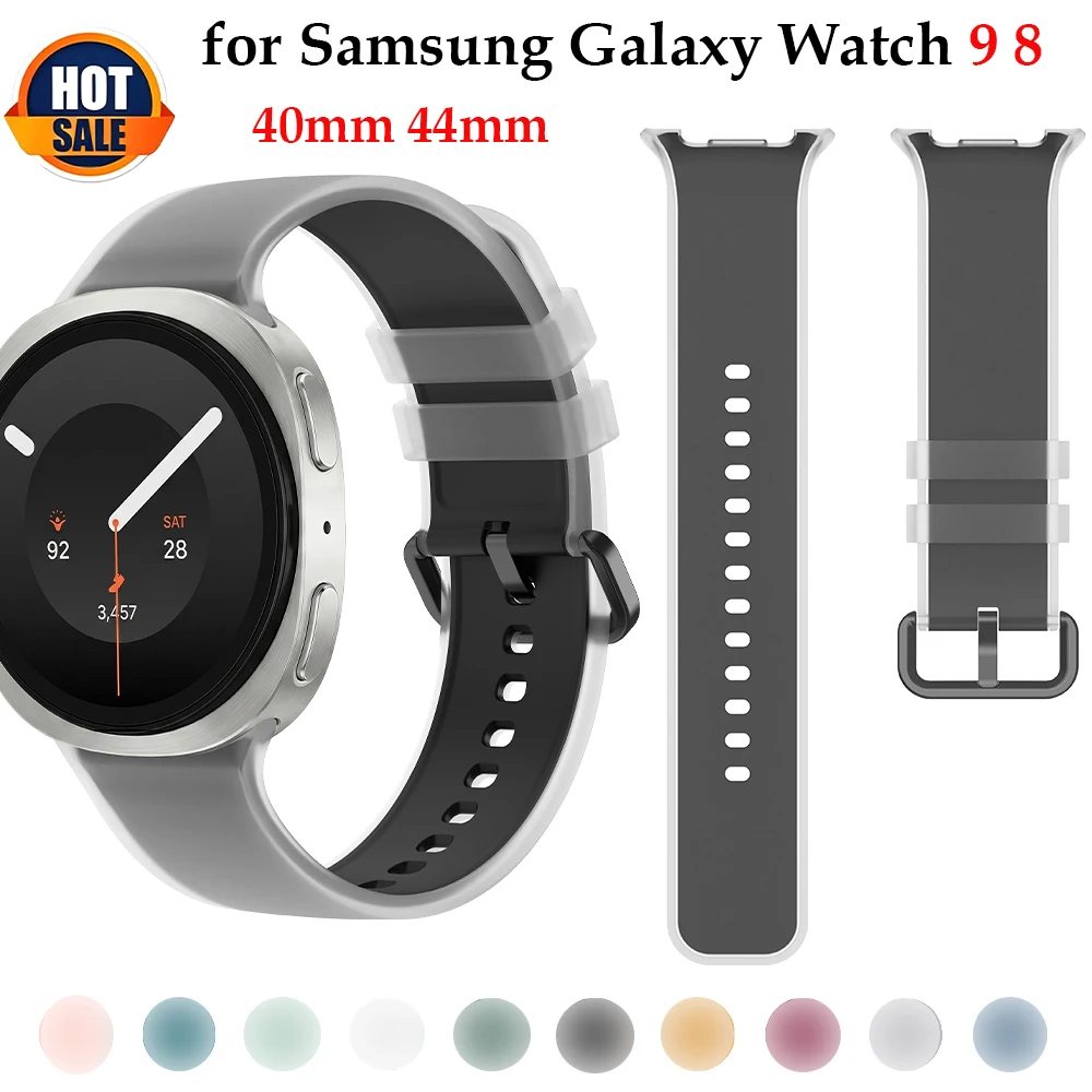 Jelly Band for Samsung Galaxy Watch 9 8 40mm 44mm Smartwatch Original Silicone Correa Sport Bracelet Watch 8 Classic 46mm Strap