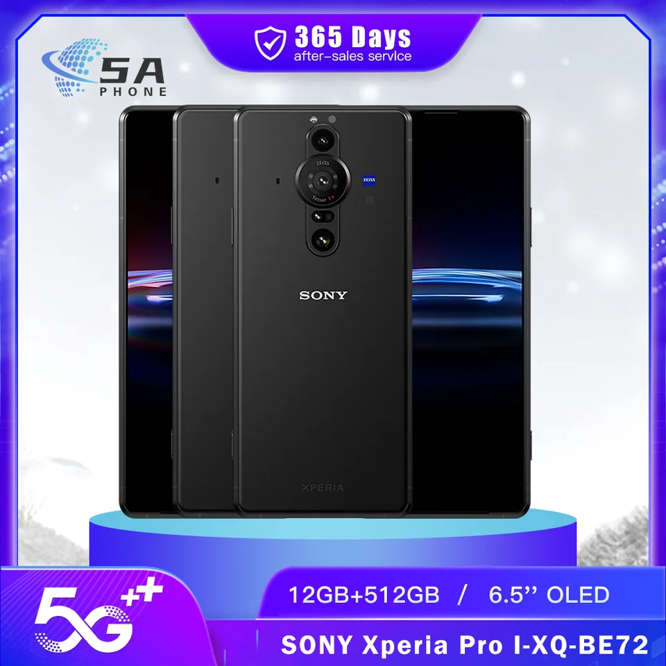 Original Sony Xperia Pro I XQ-BE72 5G Mobile Phone Pro1 512GB Dual