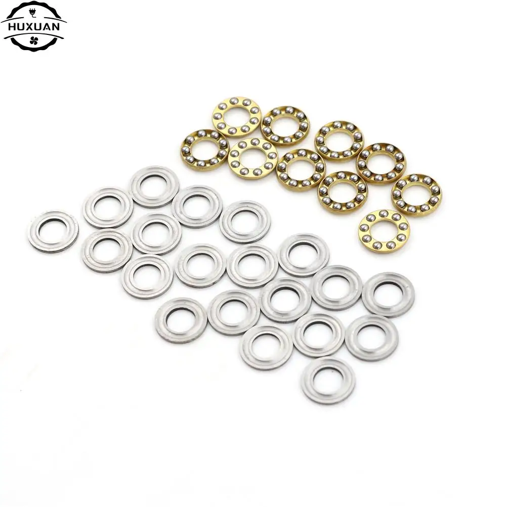10pcs Pratical Miniature Thrust Bearings F8-16M Metal Axial Ball Bearing Set For Hardware Accessories   8x16x5mm