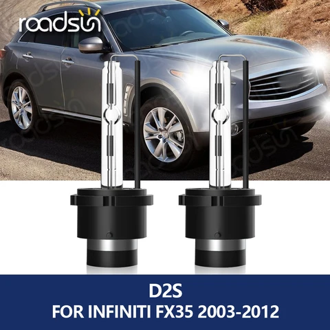 2 шт., ксеноновые автомобильные фары D2S для Infiniti FX35 2003-2012, 12 В, 35 Вт, 3000 К, 4300 К, 6000 К