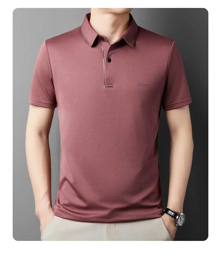 POLOT-shirts Men's Clothing Tops & Tees  Casual Short Sleeve Korean Popular Clothes Fashion Summer Streetdress Streetwear Male