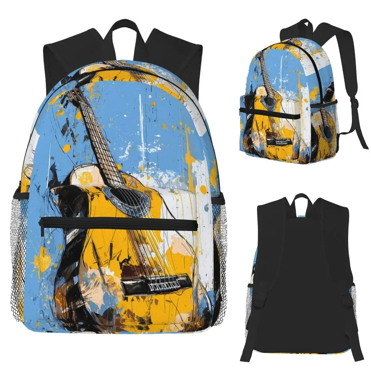 الكلاسيكية الغيتار رسم الفني حقيبة ظهر الطالب حقيبة مدرسية المشي لمسافات طويلة السفر Daypack للبنين بنات حقيبة الكتب حقائب الكتف