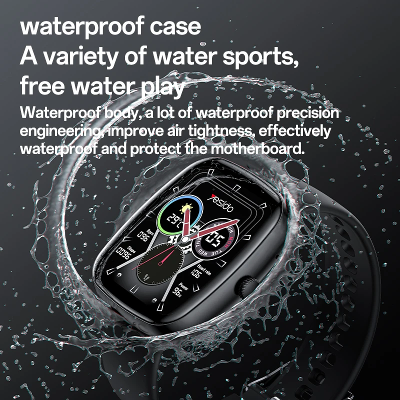 Yesido IO22 ساعة مكالمة بلوتوث ذكية شاشة منحنية متعددة الوظائف معدل ضربات القلب ساعة هاتف طويلة عمر البطارية ساعة ذكية #4