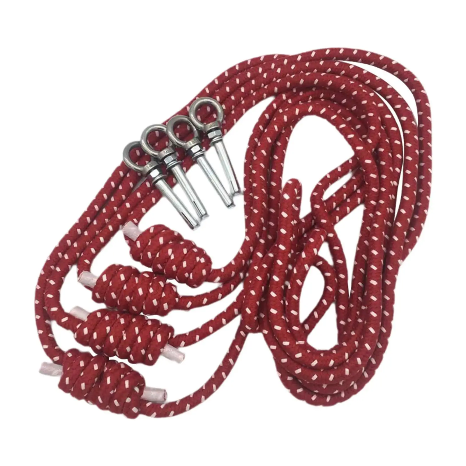 Yoga Auxiliary Wall Rope Durable Cotton Stretching Strap with Anchors for Indoor Yoga Equipment Use