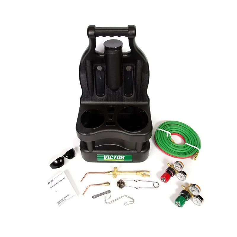 Victor 0384-0945 G150 J-P Light Duty Gas Welding Outfit Tote Kit Without Tanks, R150-200/R150-540 Gas Regulators,