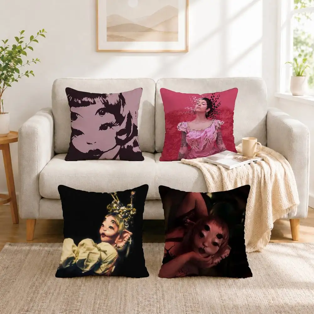 M-Melanie M-Martinez Square Double-Sided printed Pillow Case Bedroom Bedside Pillow Sofa Cushion Cover Gift