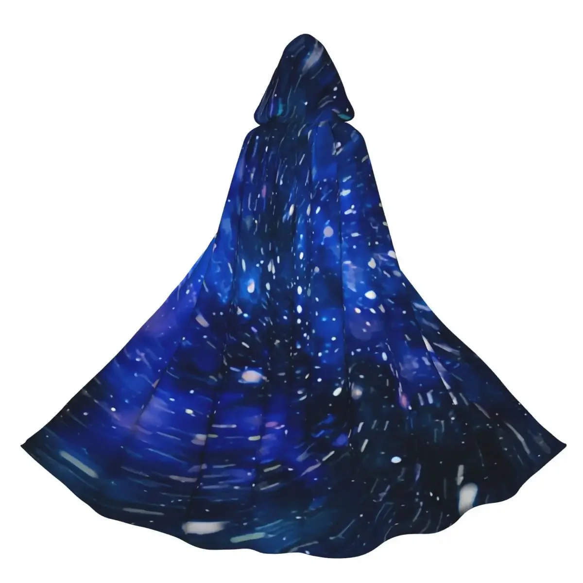 Customization Adult Halloween Deep Space Star Field Cloak Cape Hooded Medieval Costume Full Length Dress Coat