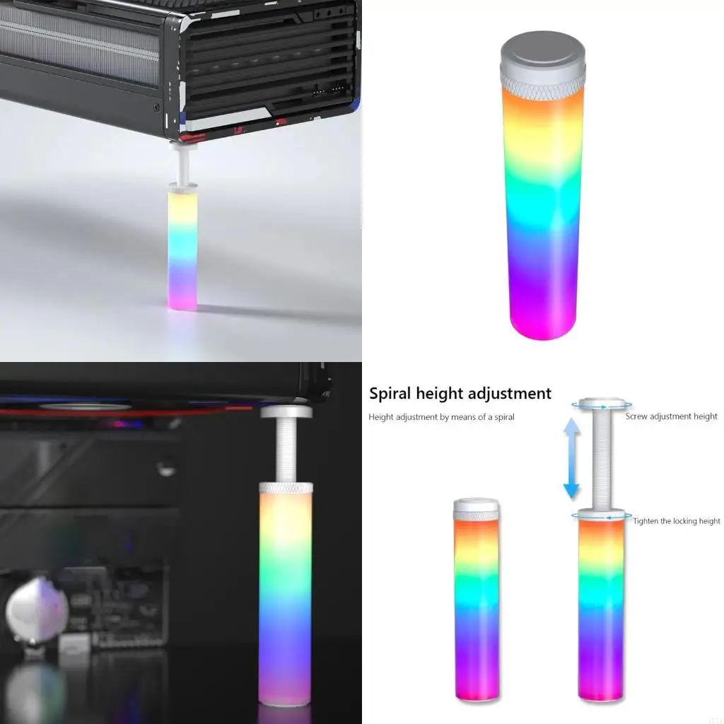 Стабилизаторы компьютерных компонентов 4x7e с несколькими цветными светодиодными эффектами твердых гибридов материал