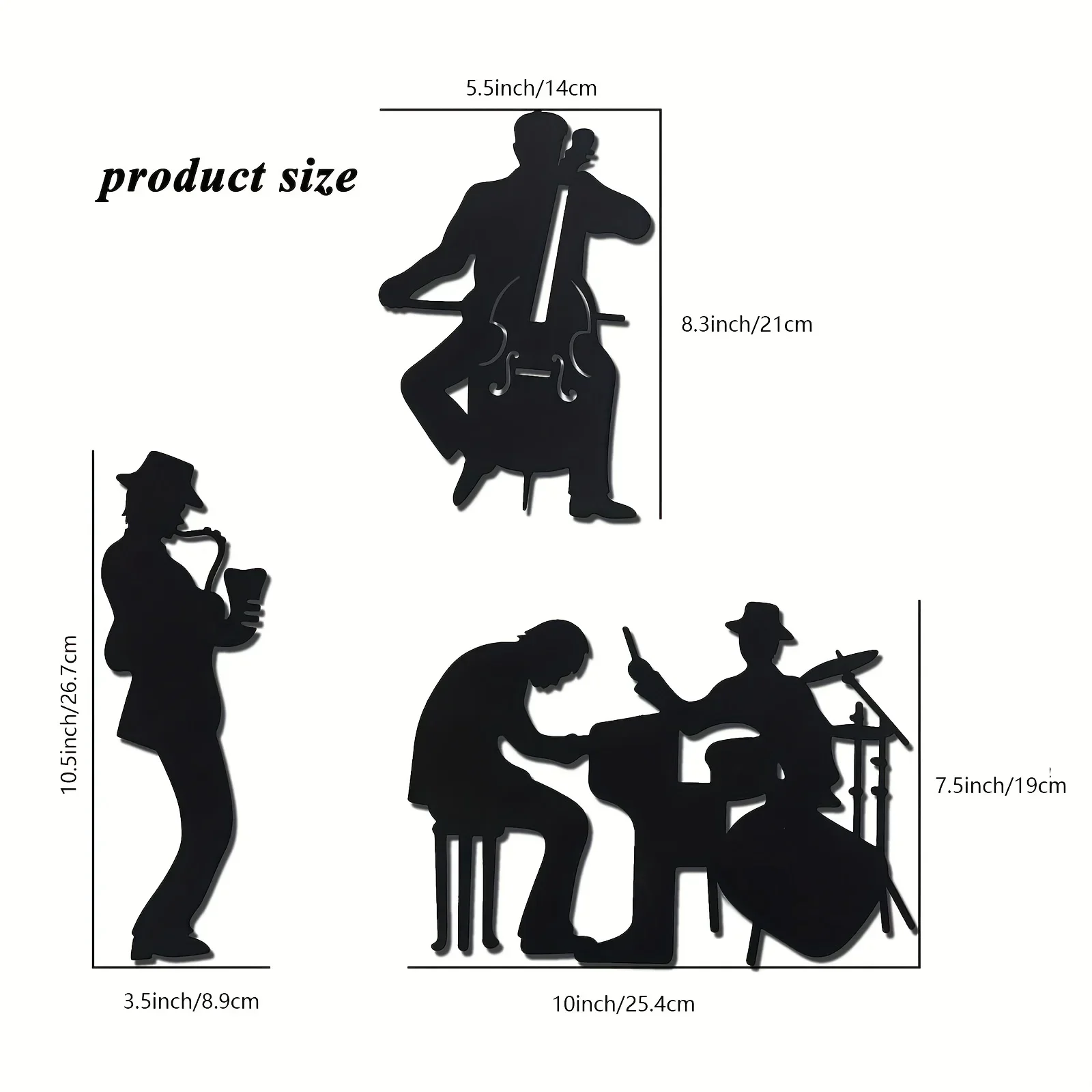1Set Music Metal Wall Decoration Home Interior Wall Decor Jazz Music Theme Wall Decoration Saxophone Wall Hanging Decoration