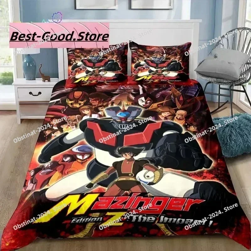 Mazinger z UFO Robot Grendizer Bedding Set Printed single Comforter Quilt Duvet Cover Pillow Case 3 Pieces Sets Kids Adult Size