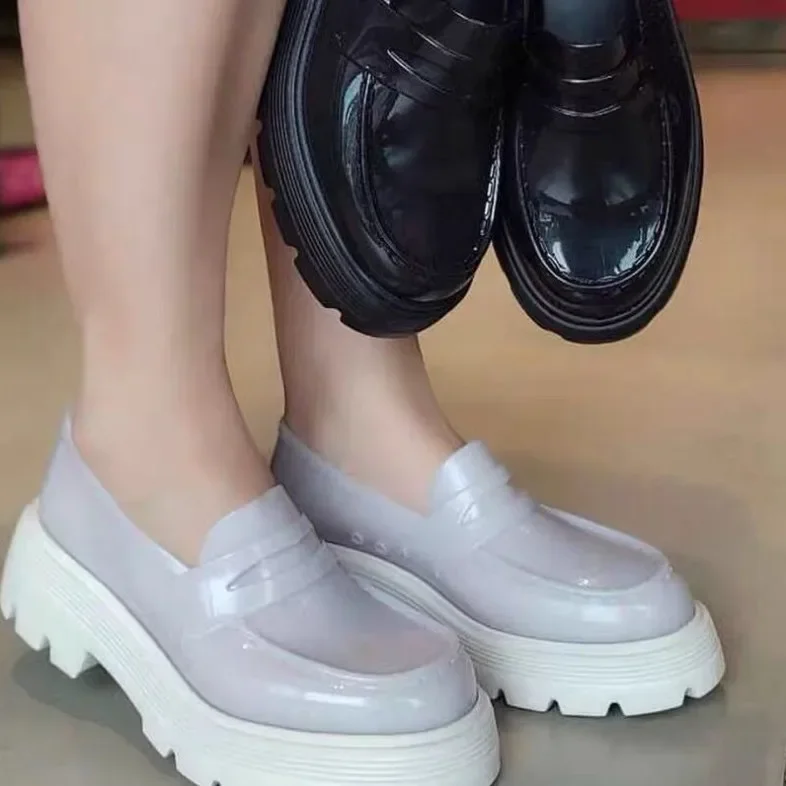 أحذية ميليسا جيلي البرازيلية للنساء كاجوال عتيقة مع نعل إسفنجي أحذية مسطحة على الطراز البريطاني مادة PVC #5